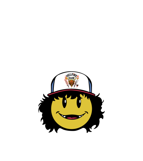 dustinhappyface model roșu pe tricou