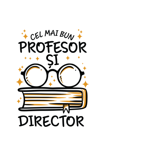 Cel mai profesor director model negru pe tricou