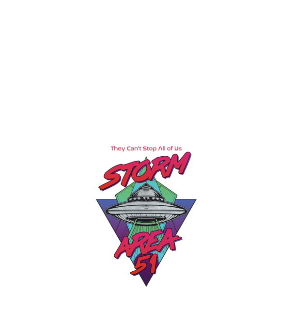 storm area 51 ufo model alb pe tricou