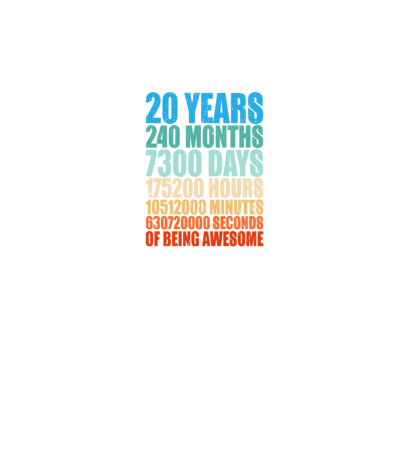 20 years of being awesome model turcoaz pe tricou
