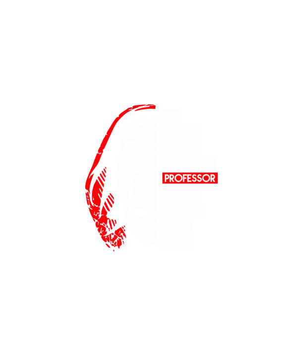 classic logo la casa de papel model negru pe tricou