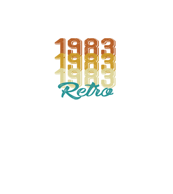 Retro 1983 model turcoaz pe tricou