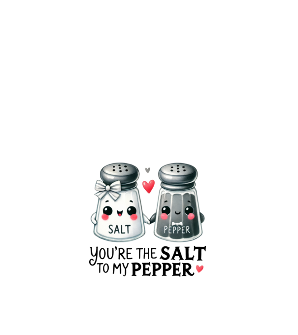 Salt to my Pepper model alb pe tricou