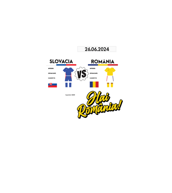 SLO-ROU euro 2024 calendar model negru pe tricou