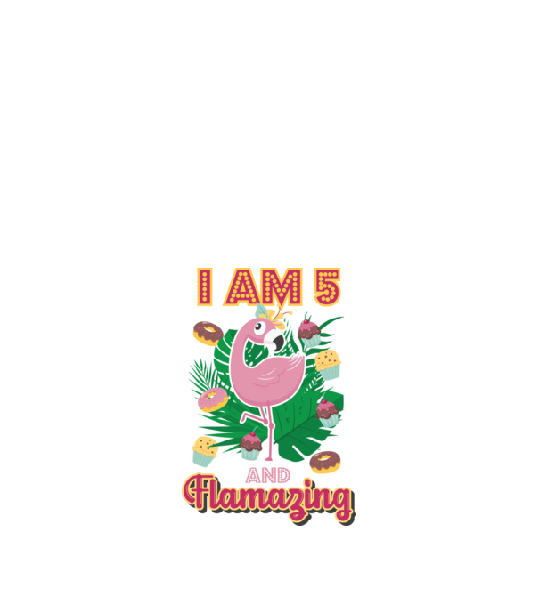 FLAMAZING Birthday 5 Years old model alb pe tricou
