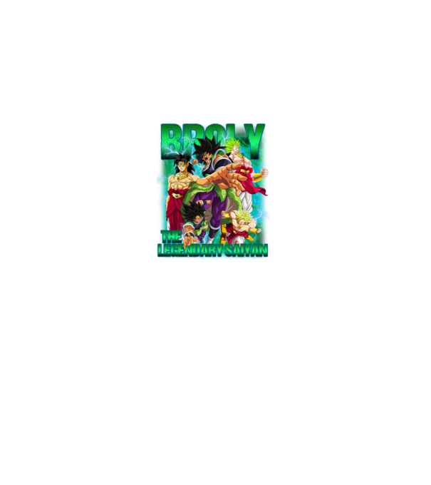 broly dragonball model negru pe tricou