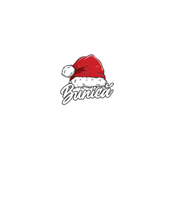 bunică Santa Hat model gri pe tricou