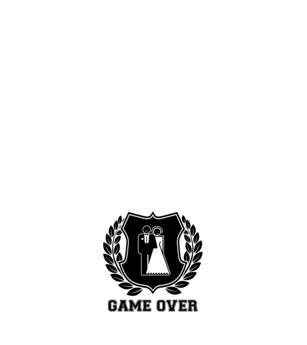 Bachelor GAME OVER model negru pe tricou