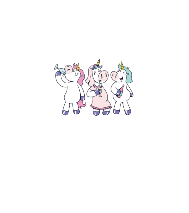 unicorn Bachelorette model albastru deschis pe tricou
