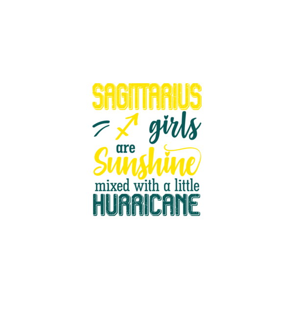 Sunshine with Hurricane SAGITTARIUS model negru pe tricou