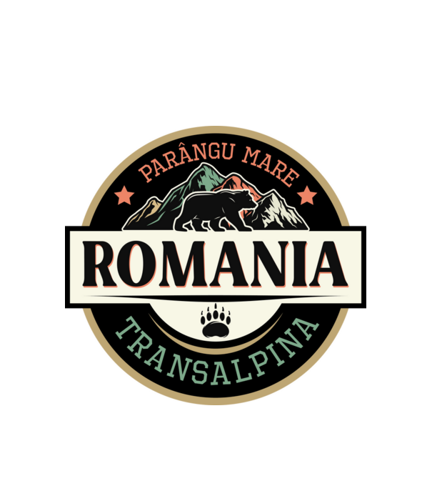 România transalpina model alb pe tricou