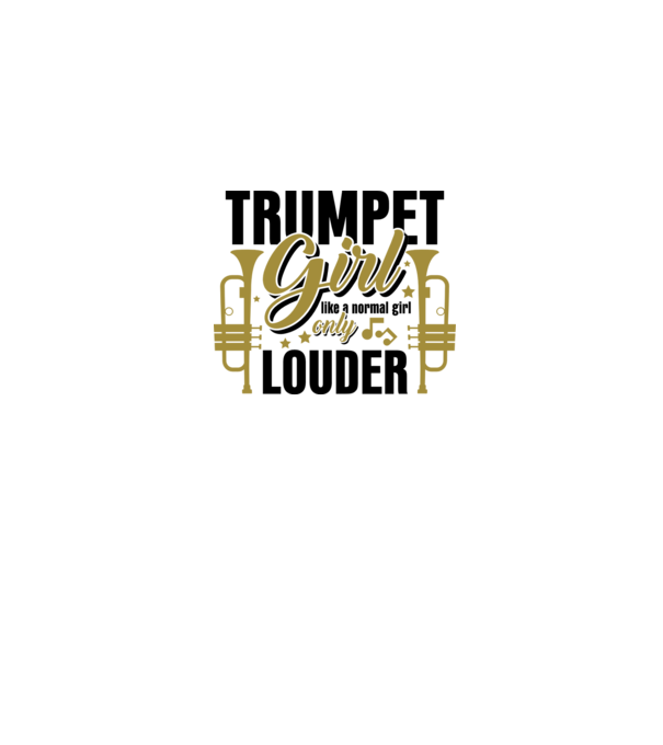Trumpet girl model alb pe tricou