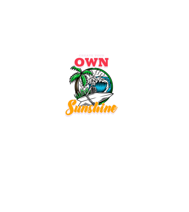 Create your own sunshine surfer skeleton model negru pe tricou
