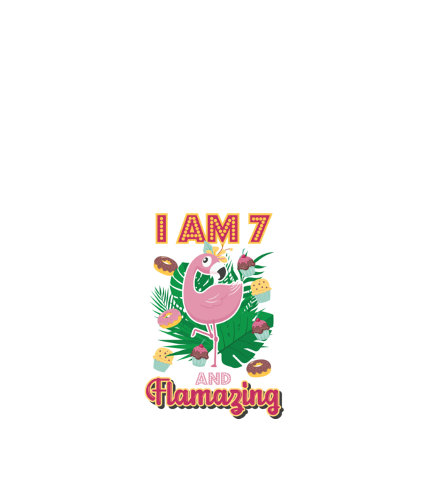 FLAMAZING Birthday 7 Years old model alb pe tricou