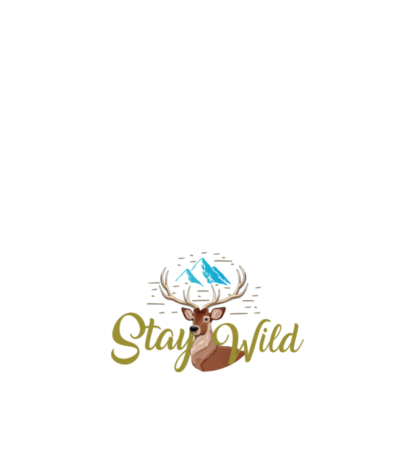 Stay wild model negru pe tricou