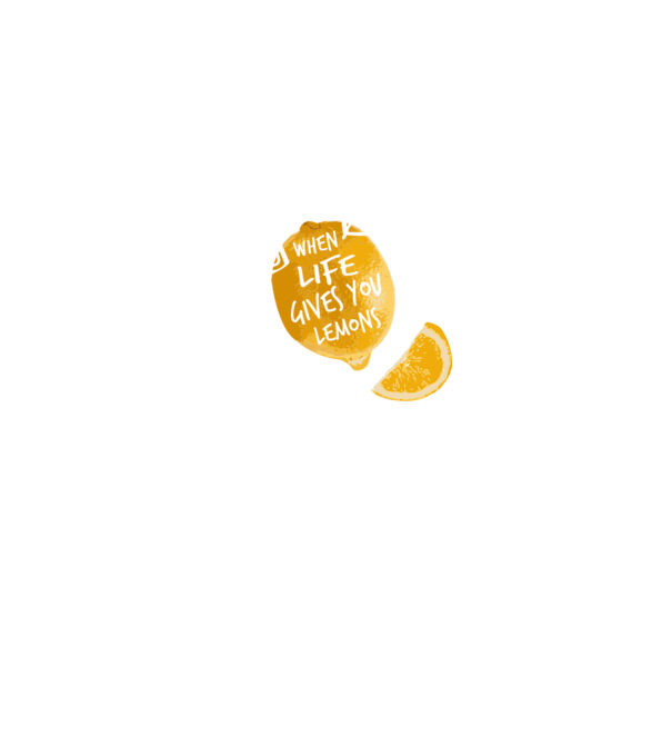 When life gives you lemons... model albastru regal pe tricou
