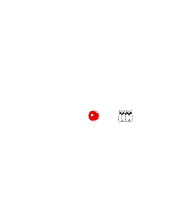 Bowling EKG model negru pe tricou