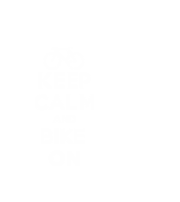 Keep calm and bike on model alb pe tricou