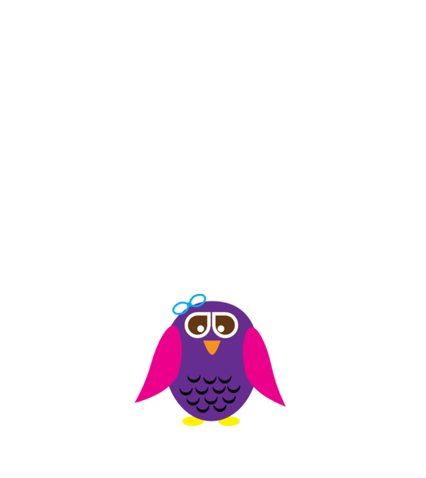 Owl model alb pe tricou
