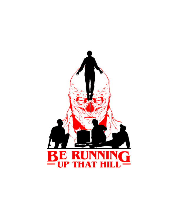 vecna running up that hill model alb pe tricou