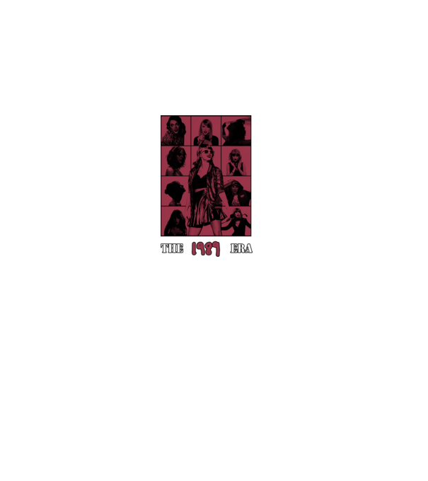Taylor Swift ERAS red model negru pe tricou