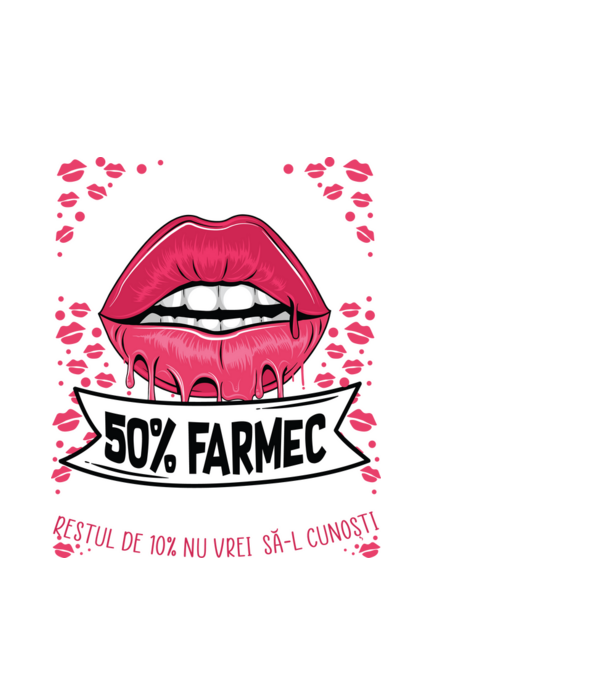 Sunt născută în octombrie - 50% farmec - 40% nebunii și umor - Restul de 10% nu vrei să-l cunoști model alb pe tricou