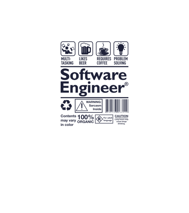 Software Engineer model roz neon pe tricou