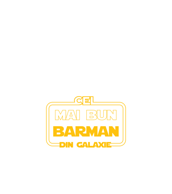 Cel mai bun barman din galaxie model negru pe tricou