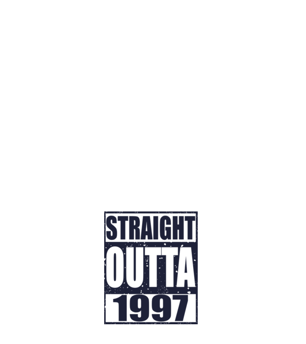 Straight Outta - 1997 model alb pe tricou