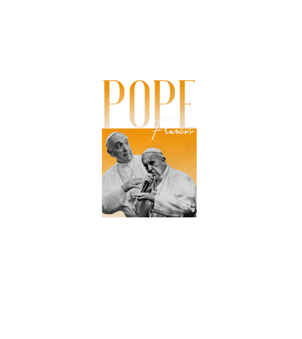 Pope Frances 90s poster model negru pe tricou