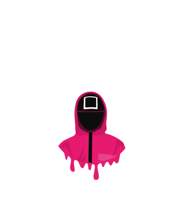 squid game square model negru pe tricou