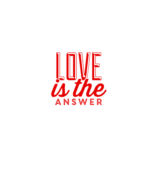 love in answer model negru pe tricou