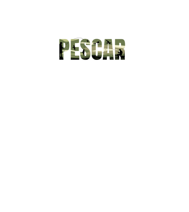 PESCAR model negru pe tricou