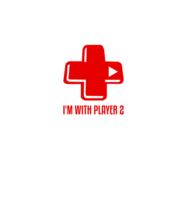 player 2 model alb pe tricou