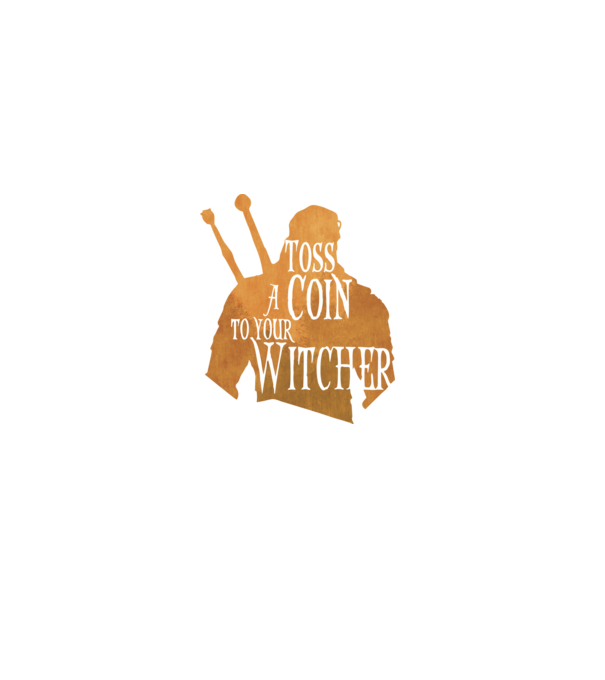 Toss a Coin to your Witcher model negru pe tricou