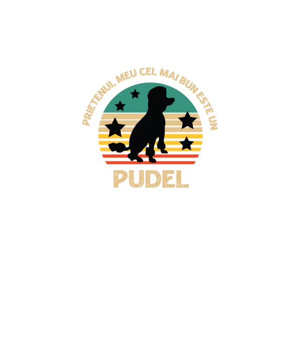 Prietenul meu cel mai bun este un pudel model turcoaz pe tricou