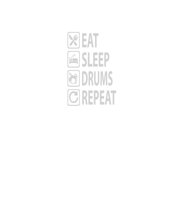 Eat Sleep Drum Repeat model negru pe tricou