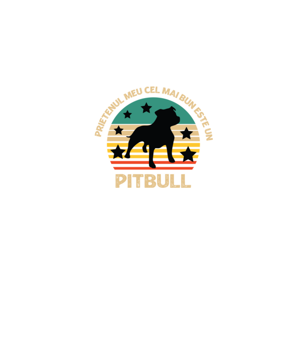 Prietenul meu cel mai bun este un pitbull model negru pe tricou