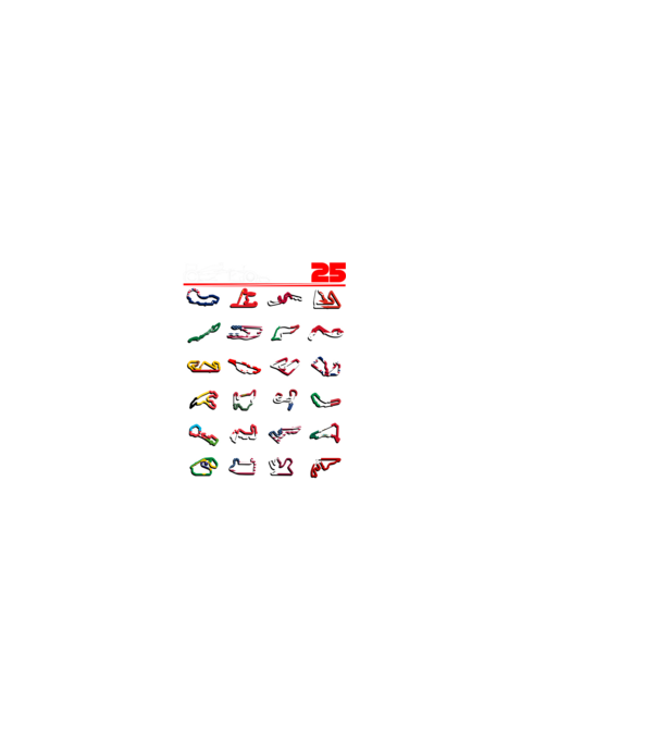 F1 calendar 2025 Negru model negru pe tricou