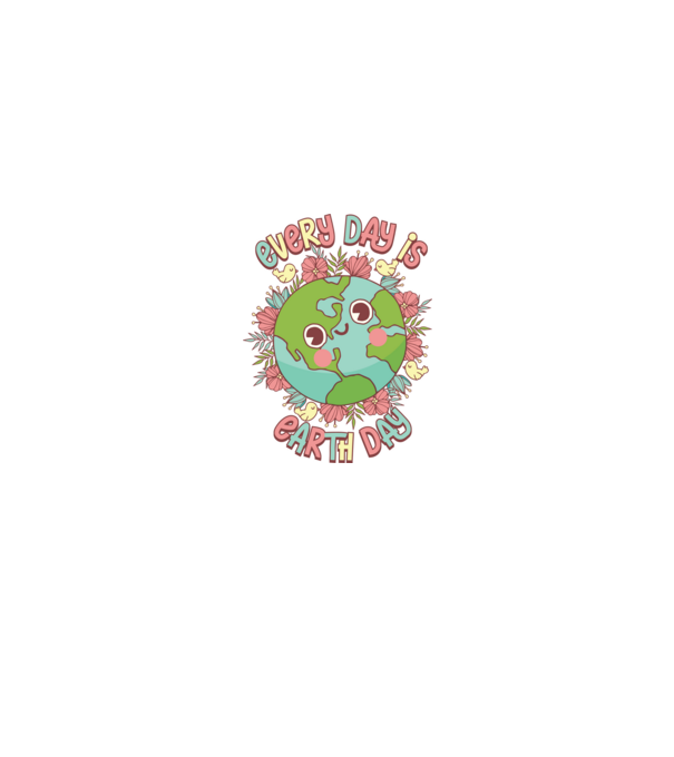 Every day is earth day cute model alb pe tricou