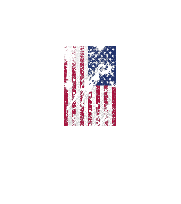 ripped flag U.S. model alb pe tricou