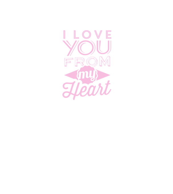 love you from model mov pe tricou