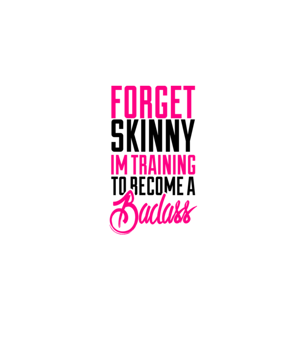 Forget Skinny model alb pe tricou