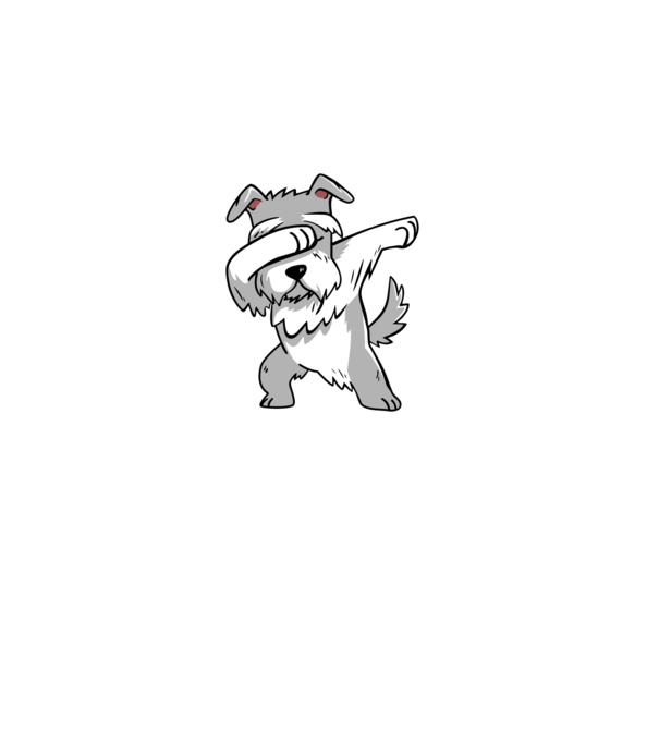 Schnauzer DAB model alb pe tricou
