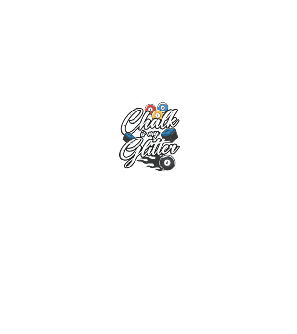 Chalk is my glitter model negru pe tricou