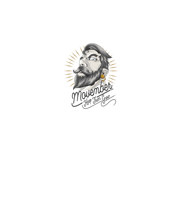Movember Keep them grow No Shave November model alb pe tricou