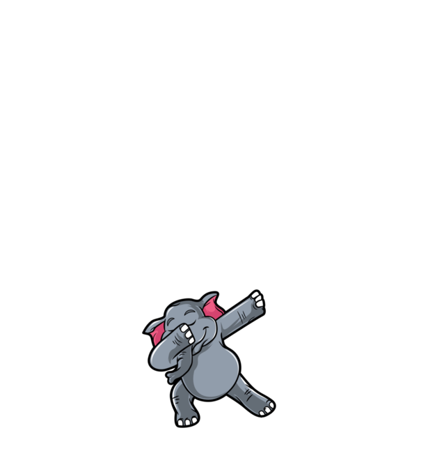 Elefant DAB model albastru închis pe tricou