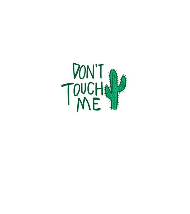 Dont touch me model alb pe tricou