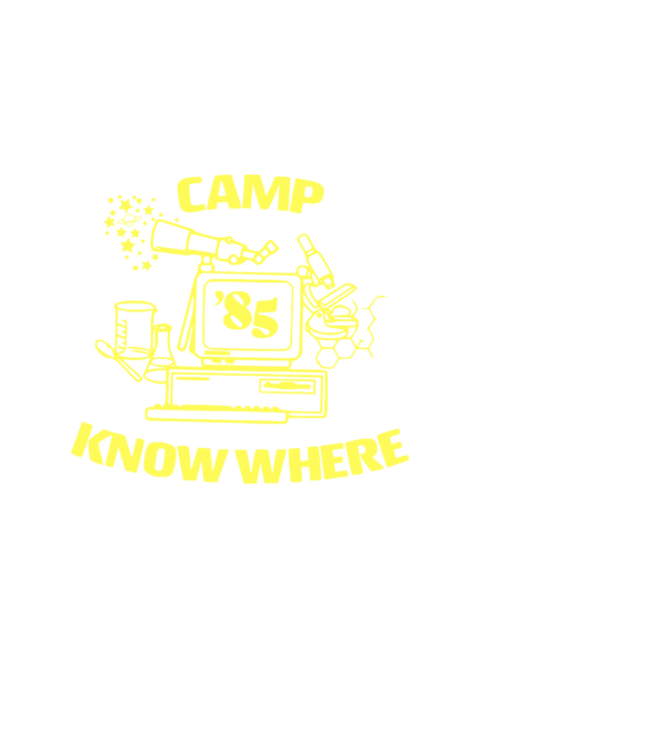 camp nowhere 85 stranger things model alb pe tricou