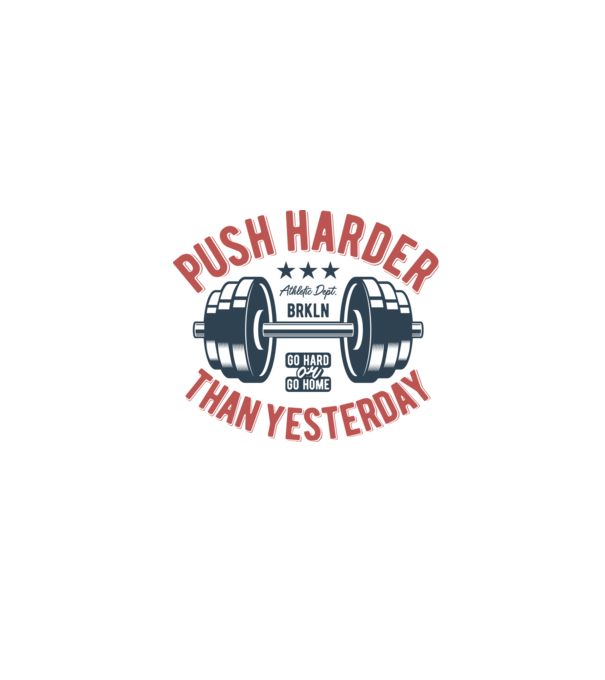 push harder model gri pe tricou